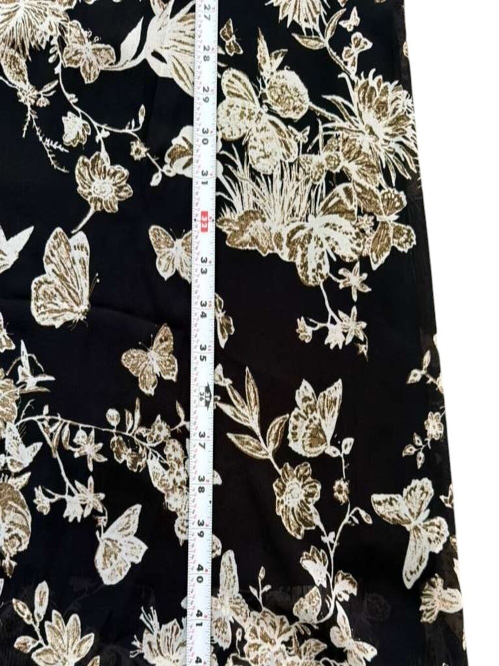Nametshe Womens Plus Size 18 Black Floral Botanical Long Sleeve Dress - Picture 8 of 8
